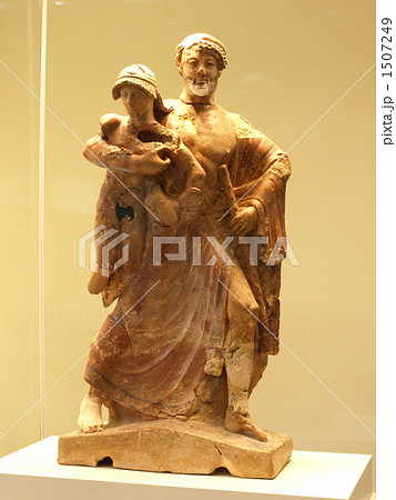 オリンピア博物館 の ガニュメデスをさらうゼウス像 ギリシャ の写真素材