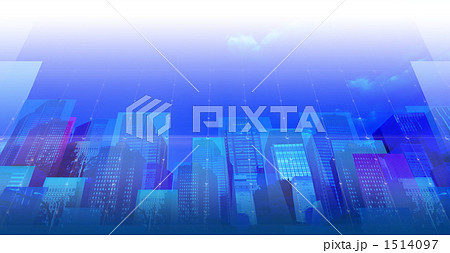 ビル群のCG処理 1514097