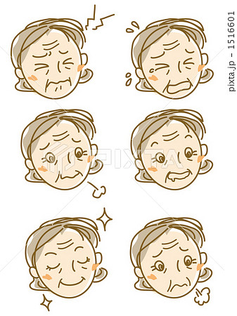 年配女性表情その4 年配女性表情その4 1516601