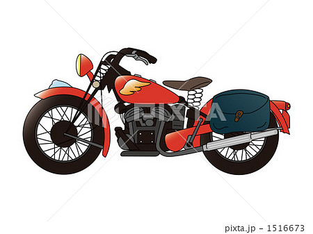 オートバイのインディアンのイラスト素材
