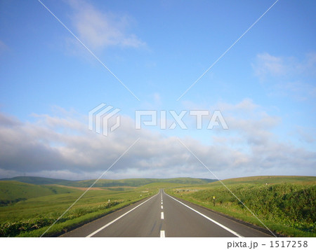 北海道の一直線道路 1517258