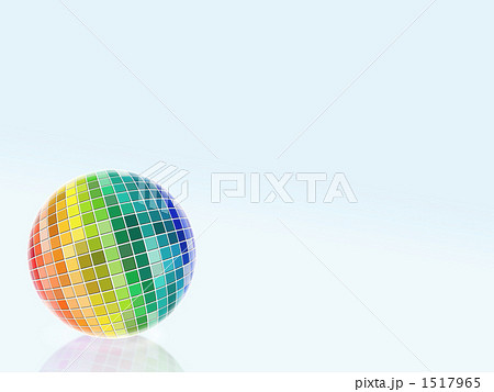ビビッドカラーの球体のイラスト素材