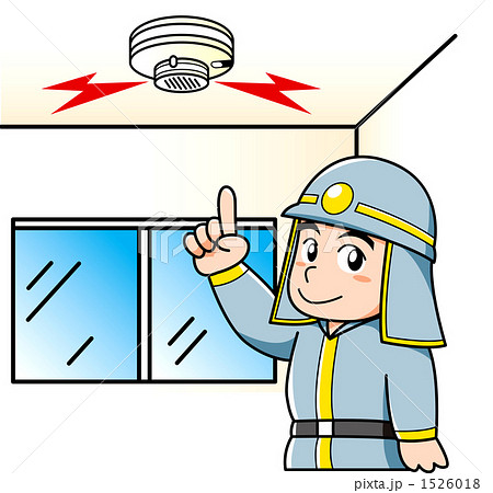 住宅用火災警報器のイラスト素材