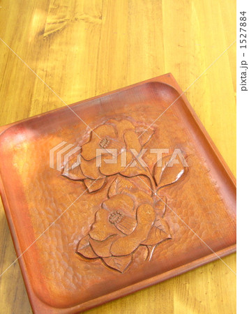 木彫りのお盆【木彫り教室・作品イメージ】（縦） 1527884