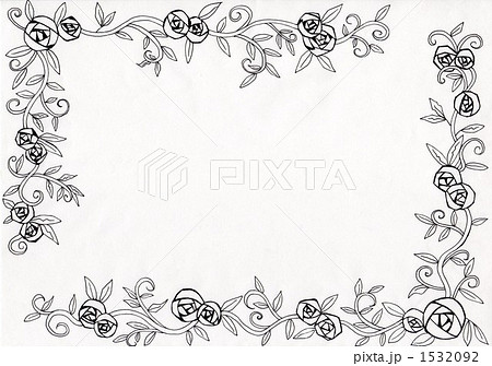 フレーム 花 ゴシックのイラスト素材 1532092 Pixta