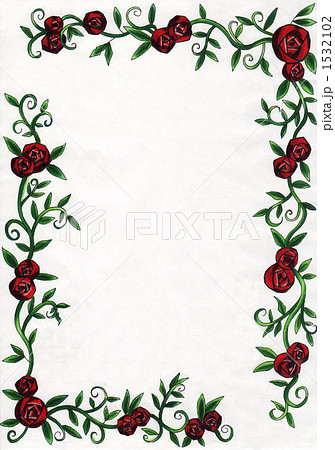 フレーム 薔薇 花のイラスト素材 1532102 Pixta
