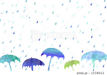 雨と傘のイラスト素材