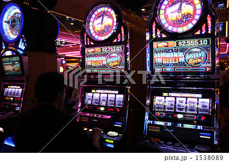 ラスベガスでスロットギャンブルの写真素材