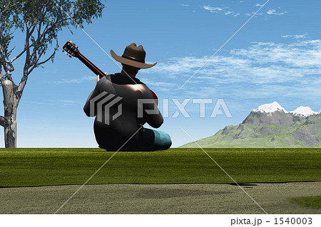 ギターを抱いたカウボーイ04 1540003