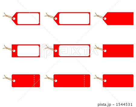 赤 セール 売り出し タグ ３ ３種類のイラスト素材 1544531 Pixta