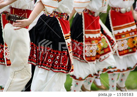 民族衣装 バラ祭り 薔薇祭りの写真素材