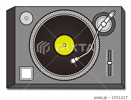ターンテーブル レコード ミュージックのイラスト素材 1551227 Pixta