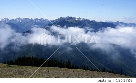 アメリカ　ワシントン州　オリンピック国立公園の山並み 1551735