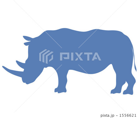 サイのシルエット サイのシルエット 1556621