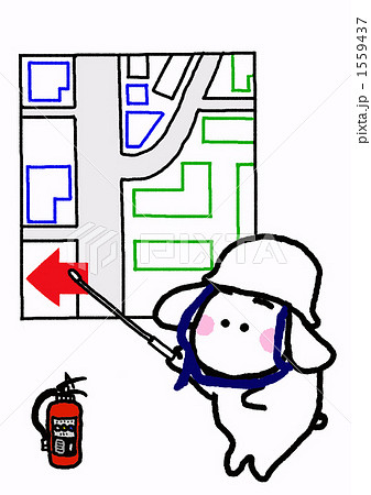 防災訓練中のうさぎちゃん 1559437