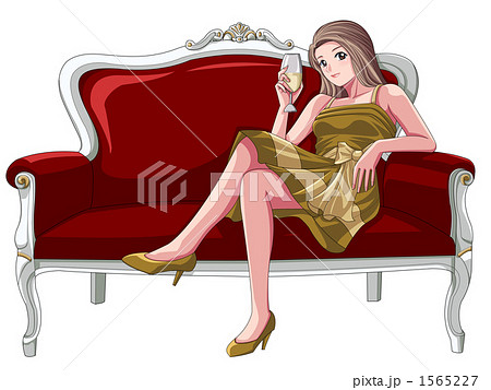 ソファーと女性 ソファーと女性 1565227