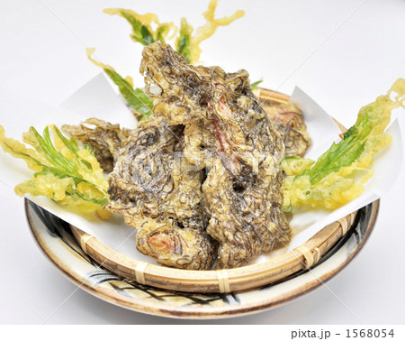 もずく天ぷら もずく 沖縄料理の写真素材