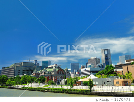 大阪市中央公会堂（旧中之島公会堂）　難波橋から北西方面 1570472