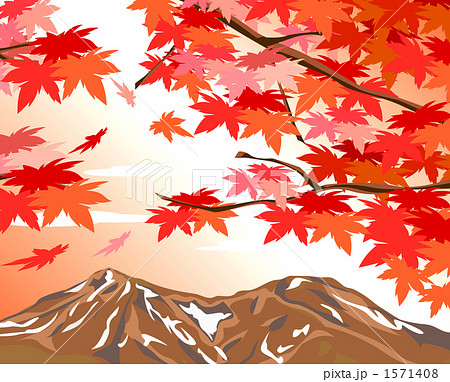 秋の風景のイラスト素材