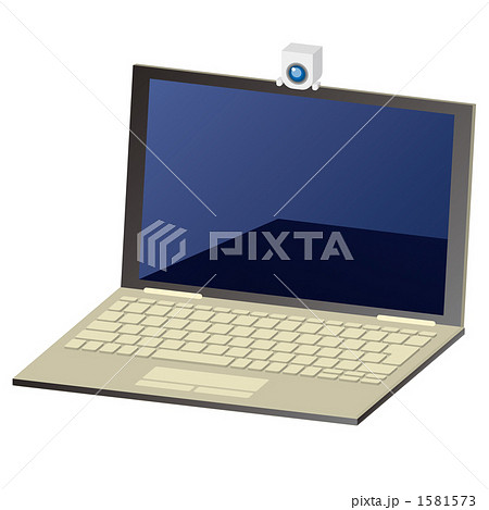 ウェブカメラ付きノートパソコンのイラスト素材 [1581573] - PIXTA