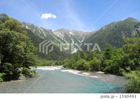 穂高連峰を望む 1590493