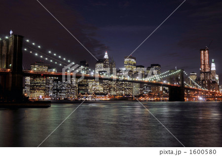 ブルックリンブリッジ夜景 ブルックリンブリッジ夜景 1600580