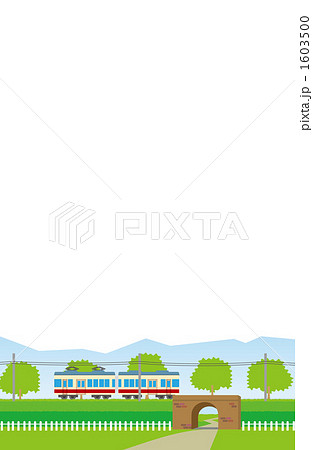 鉄道 電車 ローカル線のイラスト素材
