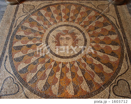 世界遺産「ロードス島の中世都市」の「騎士団長（グランドマスター）の宮殿内のモザイク」（ギリシャ） 1603712