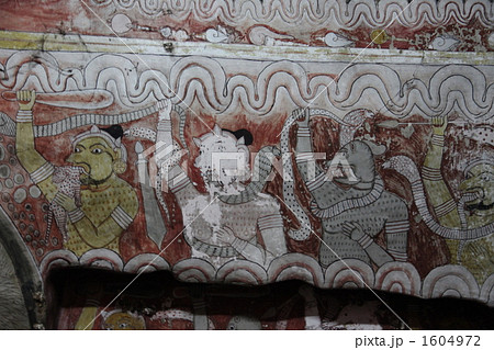 世界遺産ダンブラの石窟寺院　第２窟仏伝図 1604972