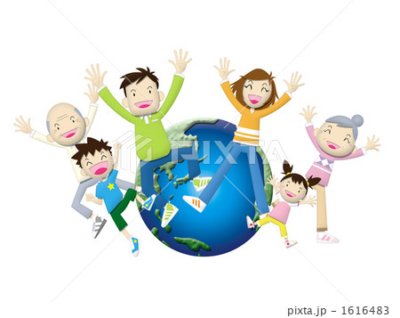 仲良し家族のイラスト 1616483