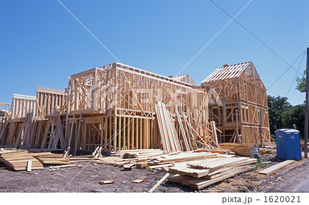 アメリカ 建築中の家の写真素材 [1620021] PIXTA