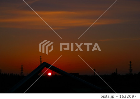 燃えれ沼に沈む夕日 1622097