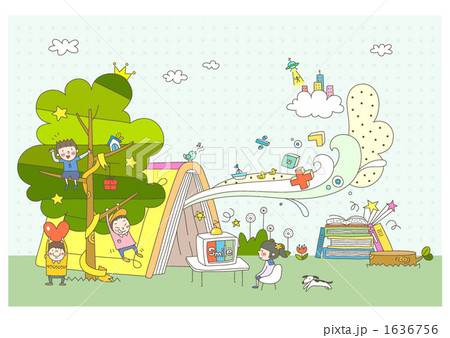 遊び 人物 子供のイラスト素材