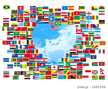 ハート形の万国旗 1663349