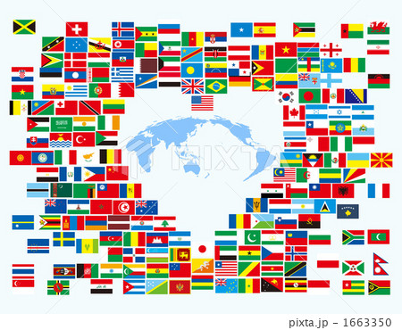 ハート形の万国旗 1663350