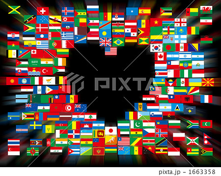 ハート形の万国旗 1663358