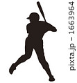 打者シルエット 1663964