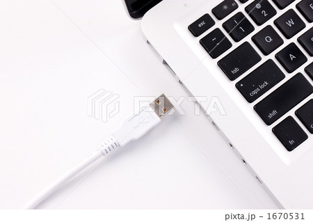 ノートパソコンとUSBケーブル 1670531