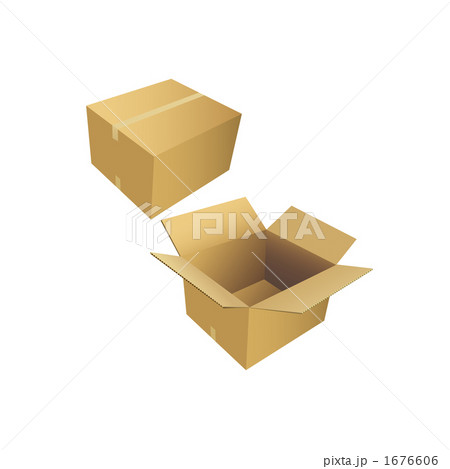 ダンボール箱のイラストのイラスト素材 [1676606] - PIXTA