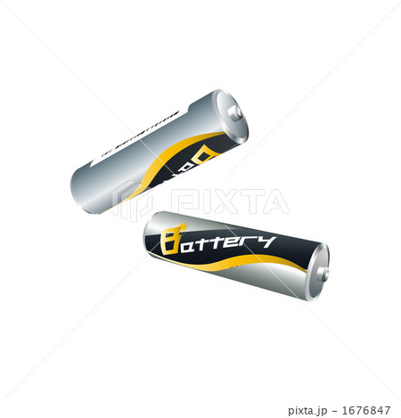 単三乾電池のイラストのイラスト素材