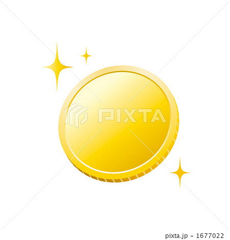 金貨 コイン メダル お金のイラストのイラスト素材