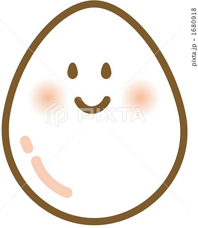 ゆで卵 卵 食べ物のイラスト素材 1680918 Pixta