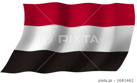 イエメンの国旗のイラスト素材