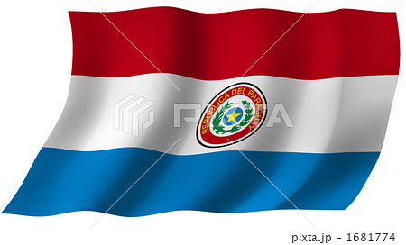 パラグアイの国旗のイラスト素材