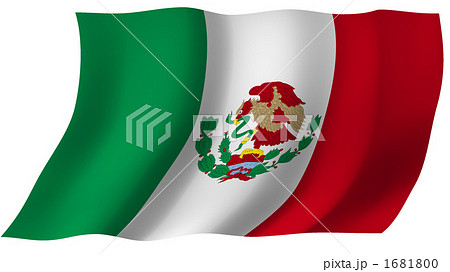 メキシコの国旗のイラスト素材