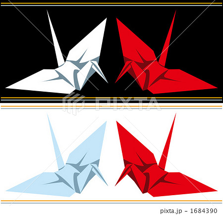 紅白/折り鶴 1684390