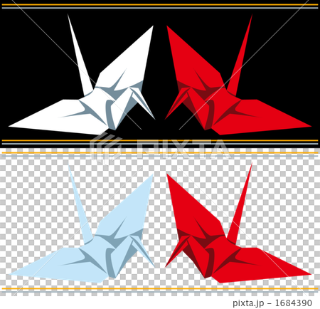 紅白/折り鶴 1684390