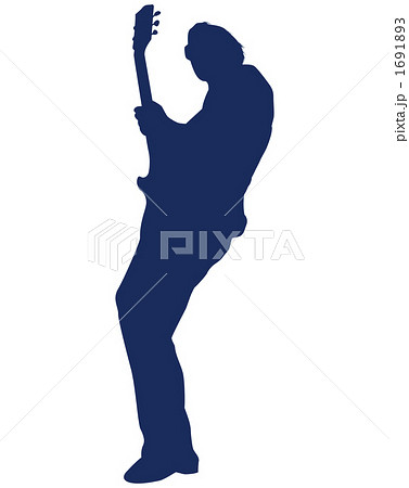 ギタリスト青色 1691893