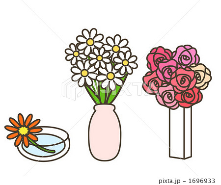 花を飾るのイラスト素材