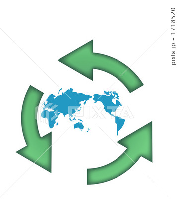 循環 リサイクル 再利用のイラスト素材